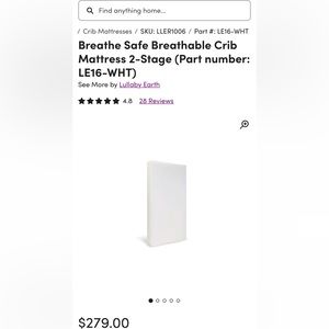 Lullaby 2 breath free 2-stage crib mattress ( 100% new )